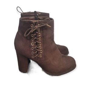 Faux Suede Ankle Boots
